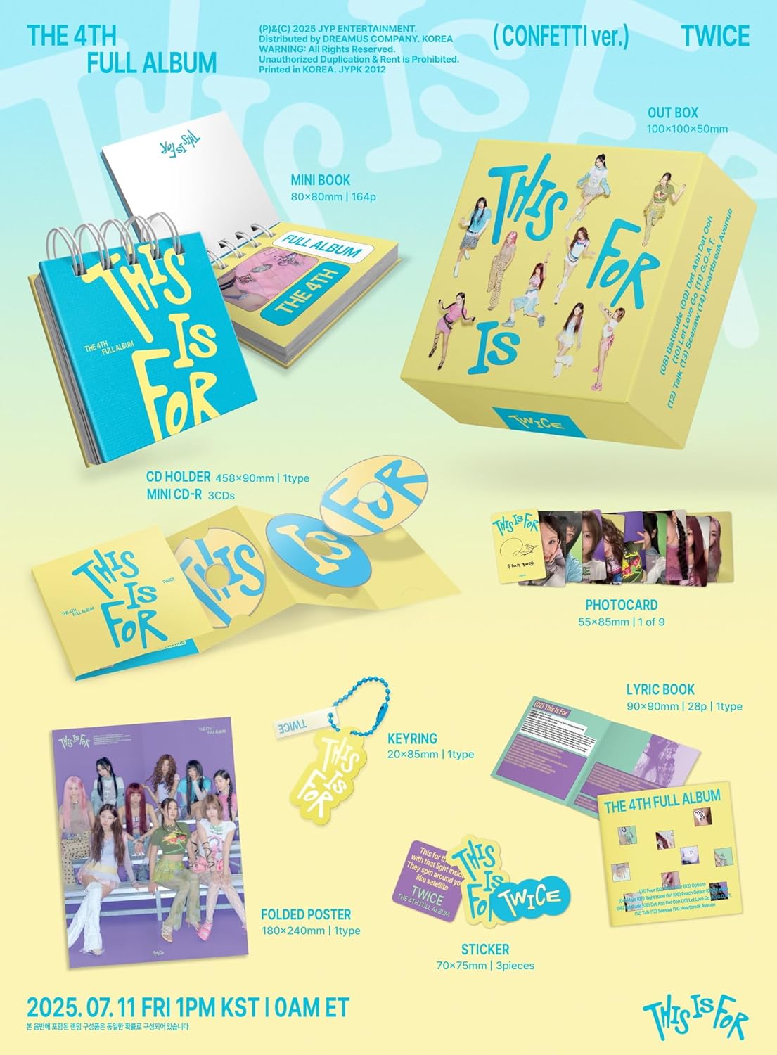 TWICE THIS IS FOR 4th Album Full 13 Veresion Set THIS Version+IS Version+FOR Version+CONFETTI Version 9 Version Set+Tracking Sealed - Image 4