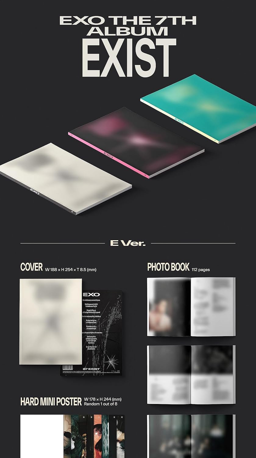 EXO EXIST 7th Album Contents+POB+Photocard+Tracking Sealed PhotoBook C Version - Image 2