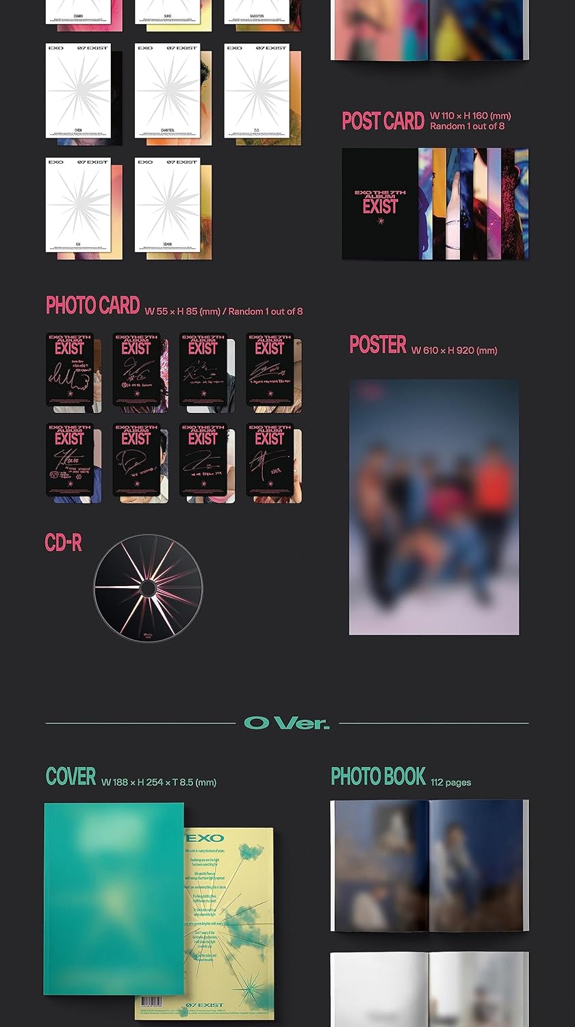EXO EXIST 7th Album Contents+POB+Photocard+Tracking Sealed PhotoBook C Version - Image 4