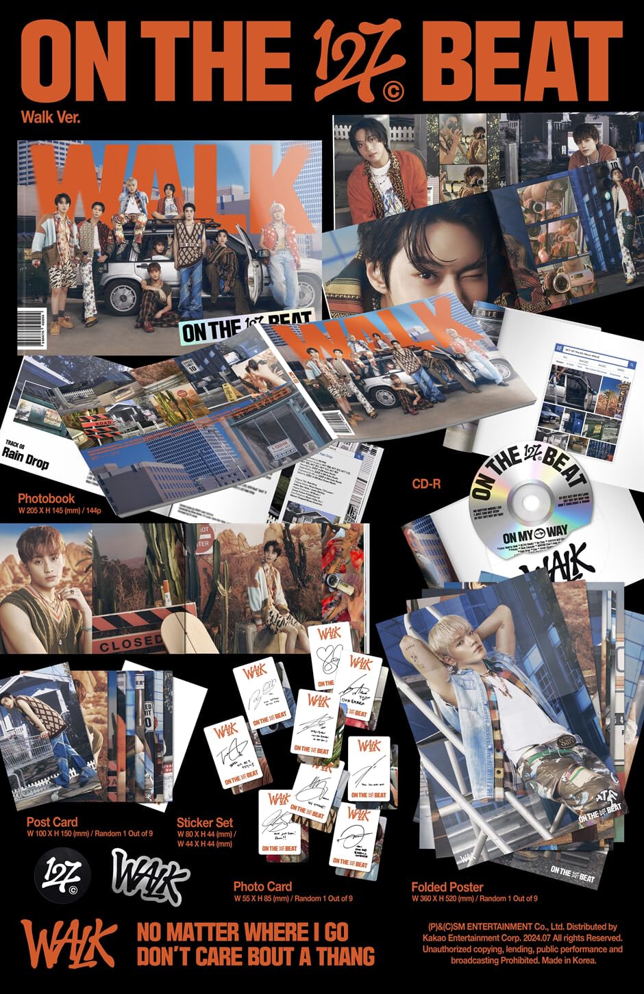 Generic NCT 127 WALK 6th Album with Tracking NCT127 19SET Walk+Podcast+Poster+8Crew+8SMini 240709TA041 - Image 2