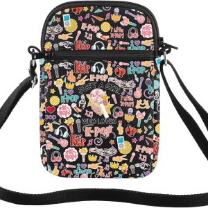BDPWSS K-Pop Crossbody Bag K-Pop Singer Merchandise Just A Gi-rl Who Loves K-Pop Gift for K-Pop Music Fan K-Pop Team Gift