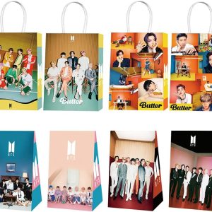 KINON, 16 Pack Party favor Gift Bags for BTS Fans, Butter Goodie Bags Birthday Party Decoration Supplies, 16 Count (Pack of 1)
