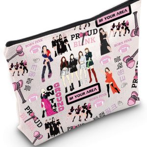 MEIKIUP Korean Music Band Cosmetic Makeup Bag Fans Gift Korean Music Lover Gift Korean Music Fans Gift (area bag)