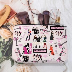MEIKIUP Korean Music Band Cosmetic Makeup Bag Fans Gift Korean Music Lover Gift Korean Music Fans Gift (area bag)