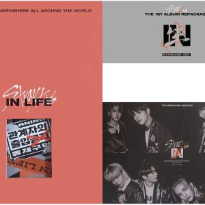STRAY KIDS in Life (Standard Version A Type) IN生 Repackage Album CD+Poster+Photobook+Photocards+Postcard+(Extra 4 Photocards + 1 Double-Sided Photocard)