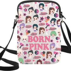 WZMPA Koreanp Pink Team Crossbody Bag Singer Fans Inspired Gifts Tour Concert Shoulder Bag Singer Merchandise