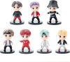 7pcs BTS Cake Toppers Character Set of Action Figures Toys，BTS Mini Figurines Dolls Birthday Party Supplies Car Desktop BTS Birthday Decorations (C)